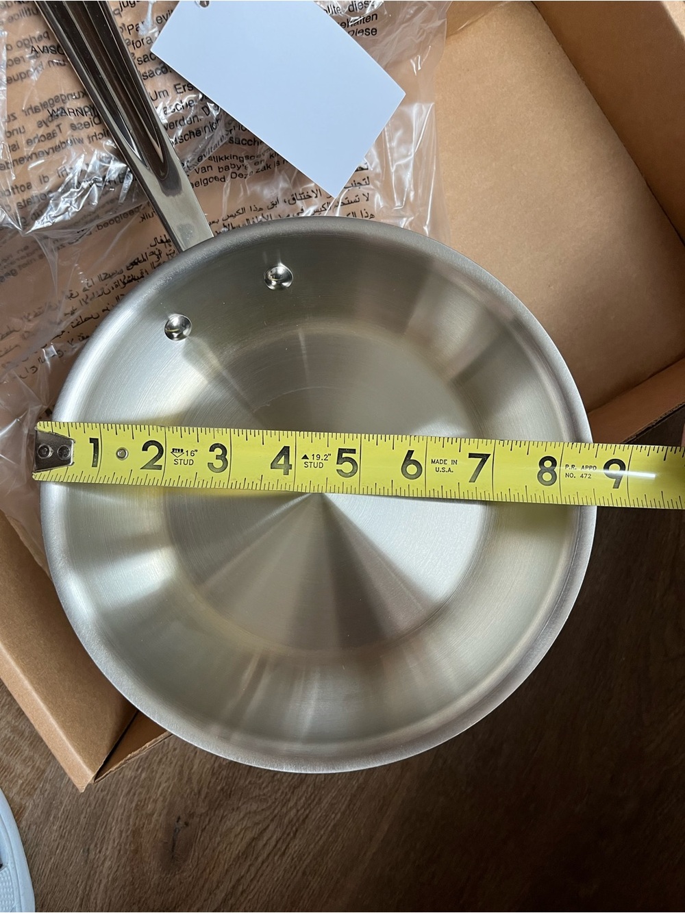 (D5) All-Clad Stainless Steel 8” Fry Pan, NEW - Picture 8 of 8